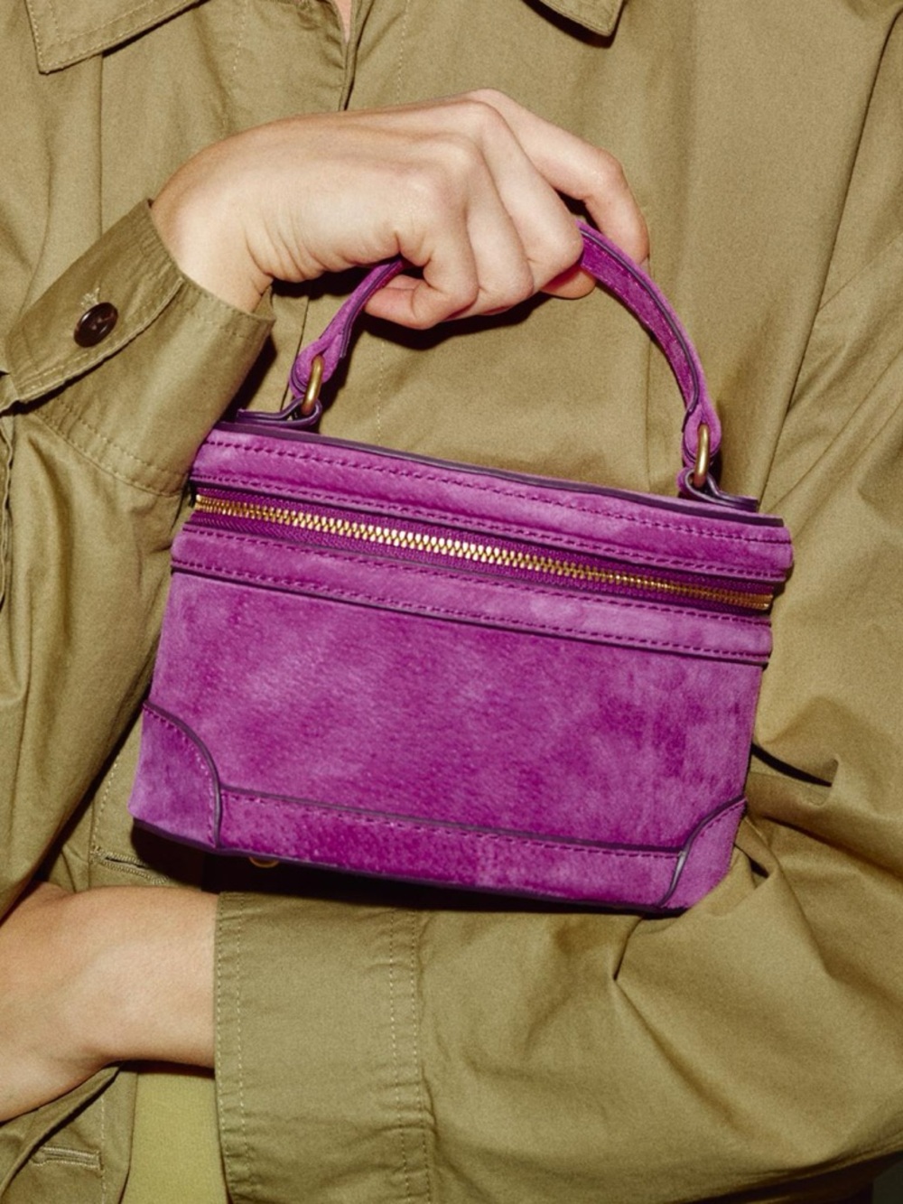 Zara Suede Vanity Purse